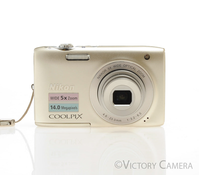 Nikon CoolPix S3100 Silver 14MP Digital Point and Shoot Camera + Case [EXC] - Victory Camera