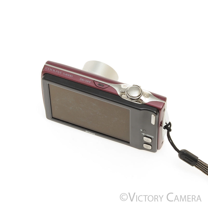 Nikon CoolPix S4000 Plum 12MP Digital Point and Shoot Camera [EXC] - Victory Camera