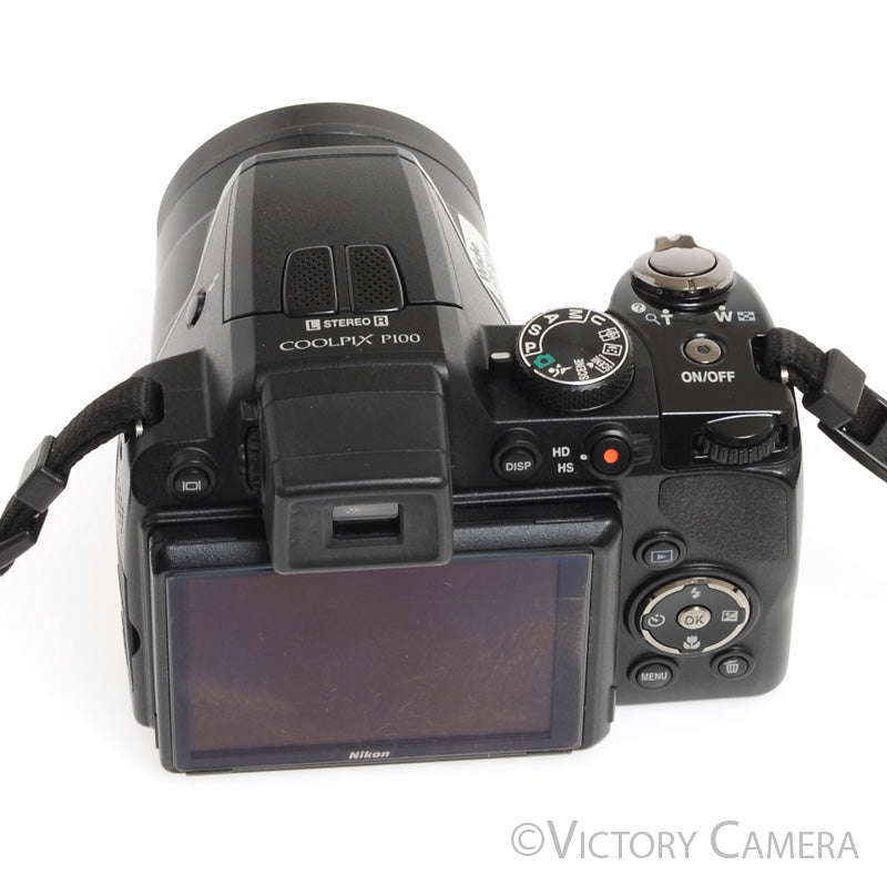 Nikon CoolPix P100 10.3MP 26x Zoom Digital Point and Shoot Camera - Victory Camera