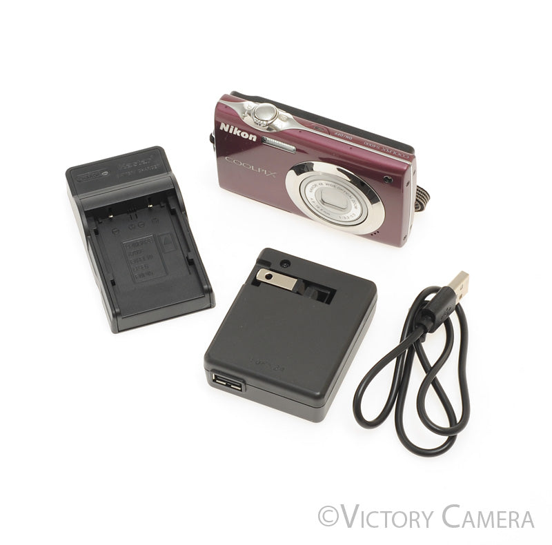 Nikon CoolPix S4000 Plum 12MP Digital Point and Shoot Camera [EXC] - Victory Camera