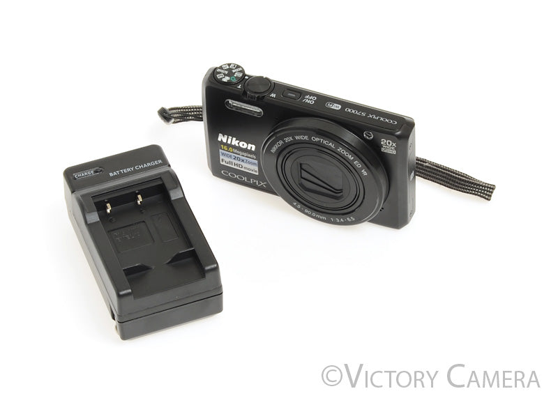 Nikon CoolPix S7000 Black 16MP Digital Point & Shoot Camera [EXC+]