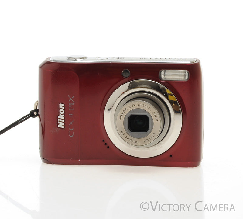 Nikon CoolPix L20 Red 10MP Digital Point & Shoot Camera [EXC-]