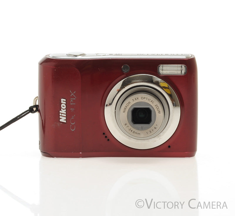 Nikon CoolPix L20 Red 10MP Digital Point &amp; Shoot Camera [EXC-] - Victory Camera