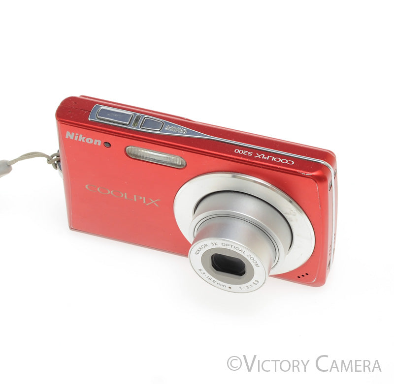Nikon CoolPix S200 Red 7.1MP Digital Point &amp; Shoot Camera [EXC] - Victory Camera