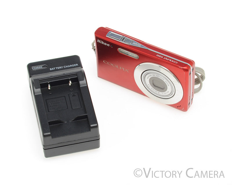 Nikon CoolPix S200 Red 7.1MP Digital Point &amp; Shoot Camera [EXC] - Victory Camera