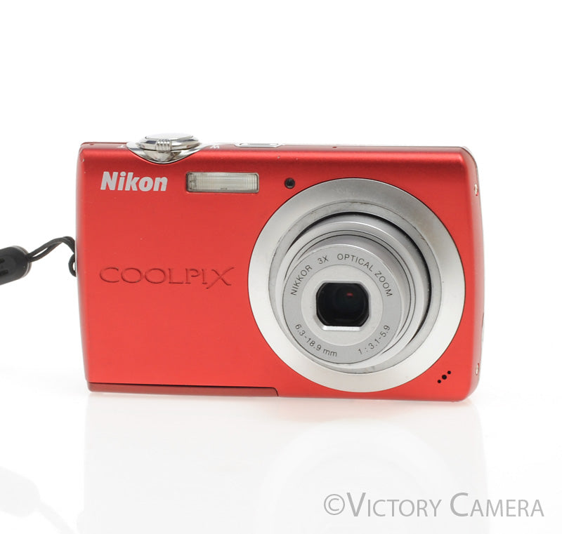 Nikon CoolPix S203 10MP Red Digital Point & Shoot Camera [EXC] - Victory Camera