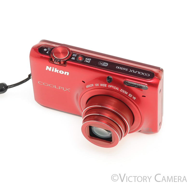 Nikon CoolPix S6500 16MP Red Digital Point &amp; Shoot Camera - Victory Camera