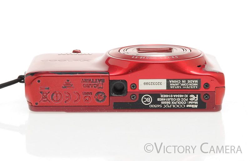 Nikon CoolPix S6500 16MP Red Digital Point &amp; Shoot Camera - Victory Camera