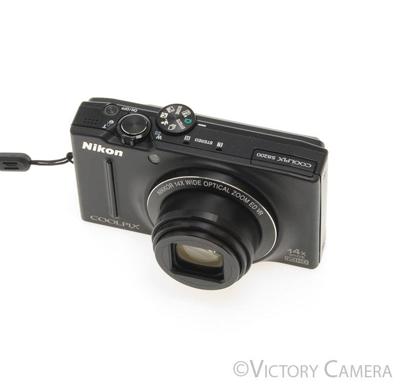 Nikon CoolPix S8200 Black 16.1mp Digtial Point &amp; Shoot Camera [EXC] - Victory Camera