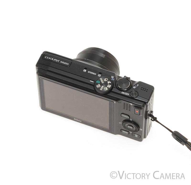 Nikon CoolPix S8200 Black 16.1mp Digtial Point &amp; Shoot Camera [EXC] - Victory Camera
