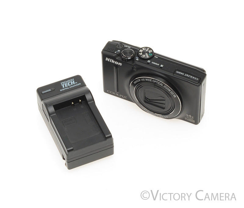 Nikon CoolPix S8200 Black 16.1mp Digtial Point &amp; Shoot Camera [EXC] - Victory Camera