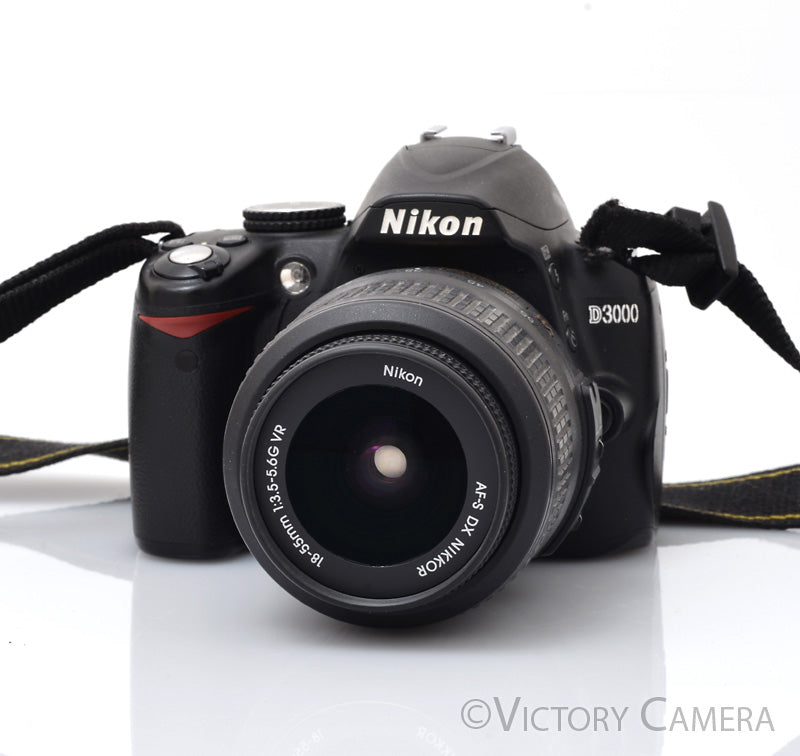 Nikon D3000 Digital SLR Camera Body w/ 18-55mm AF-S Lens ~28,855 Shots [EXC]