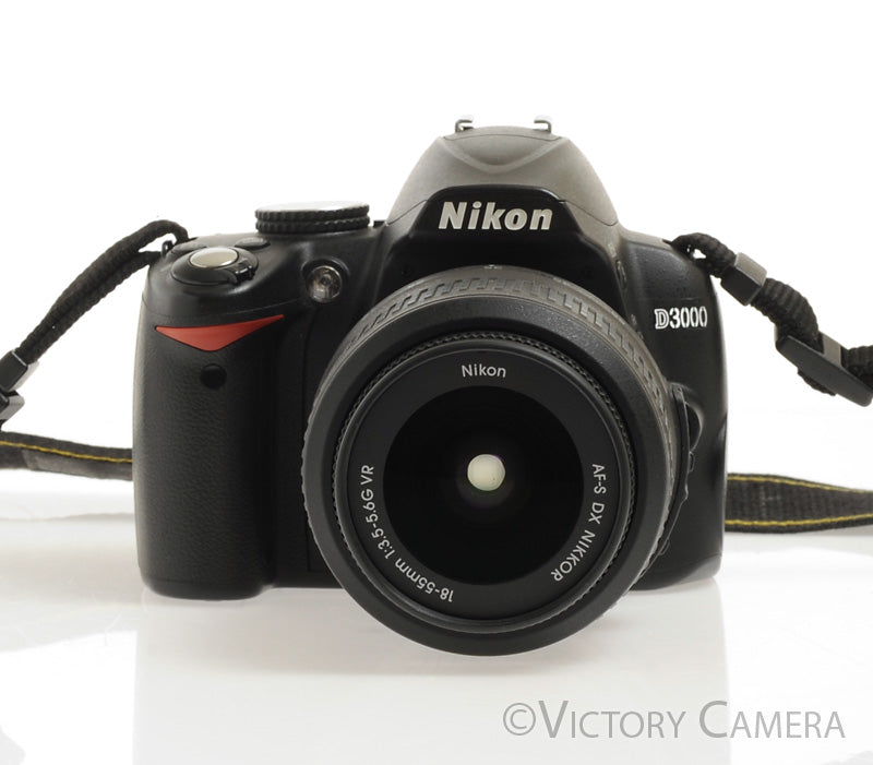Nikon D3000 Digital SLR Camera Body w/ 18-55mm AF-S Zoom Lens ~37,400 Shots [EXC] - Victory Camera