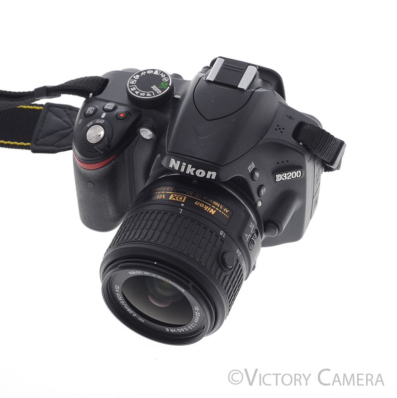 Nikon D3200 Digital SLR Camera Body w/ 18-55mm AF-S Lens ~1200 Shots [EXC+] - Victory Camera