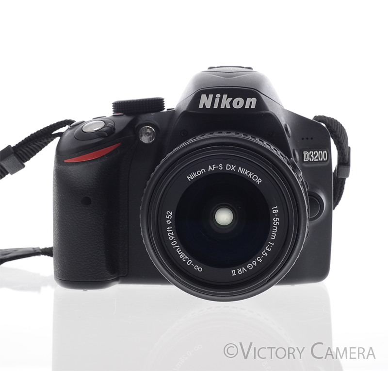 Nikon D3200 Digital SLR Camera Body w/ 18-55mm AF-S Lens ~1200 Shots [EXC+] - Victory Camera