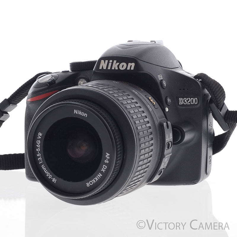 Nikon D3200 Digital SLR Camera Body w/ 18-55mm AF-S Lens  [EXC] - Victory Camera