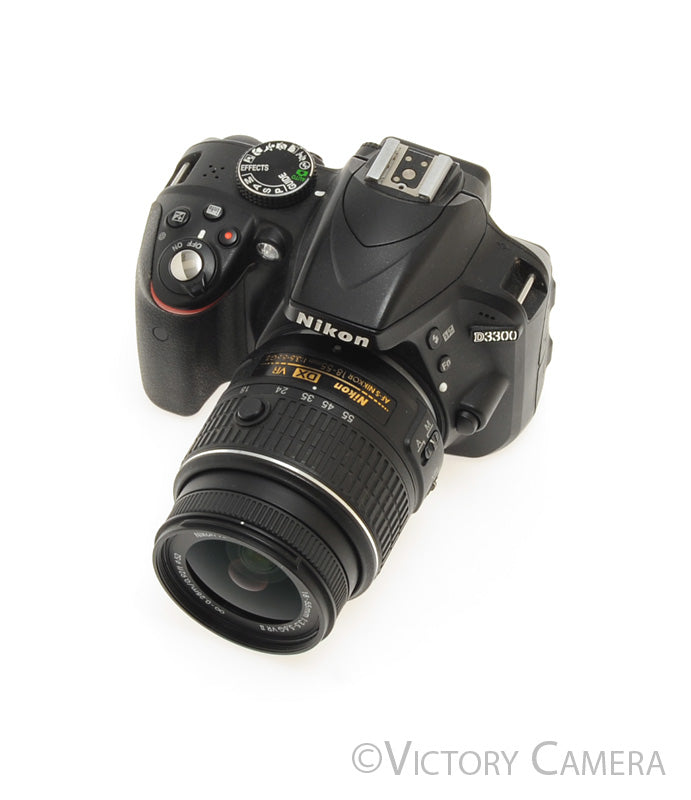 Nikon D3300 24MP Digital SLR Camera w/ 18-55mm Zoom Lens [EXC+] - Victory Camera