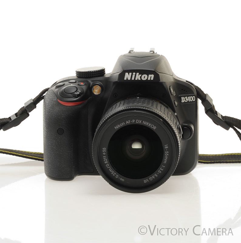 Nikon D3400 Digital SLR Camera Body 24.2mp w/ 18-55mm Lens ~2000 Shots [EXC+] - Victory Camera