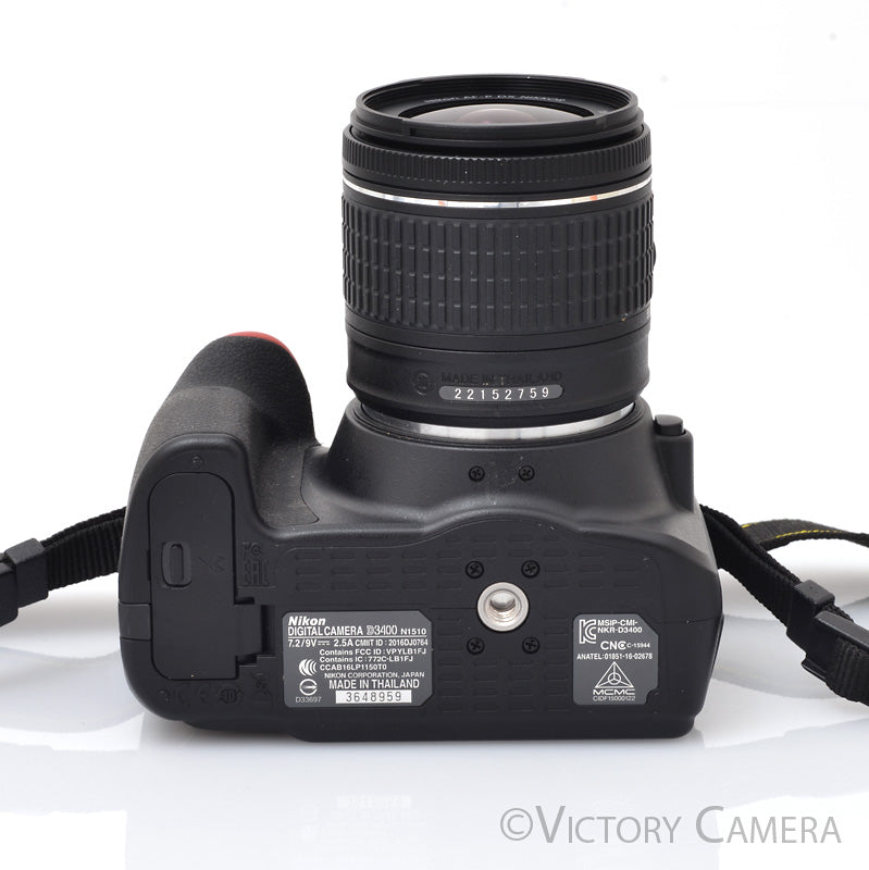 Nikon D3400 Digital SLR Camera Body 24.2mp w/ 18-55mm Lens ~155Shots [EXC+] - Victory Camera