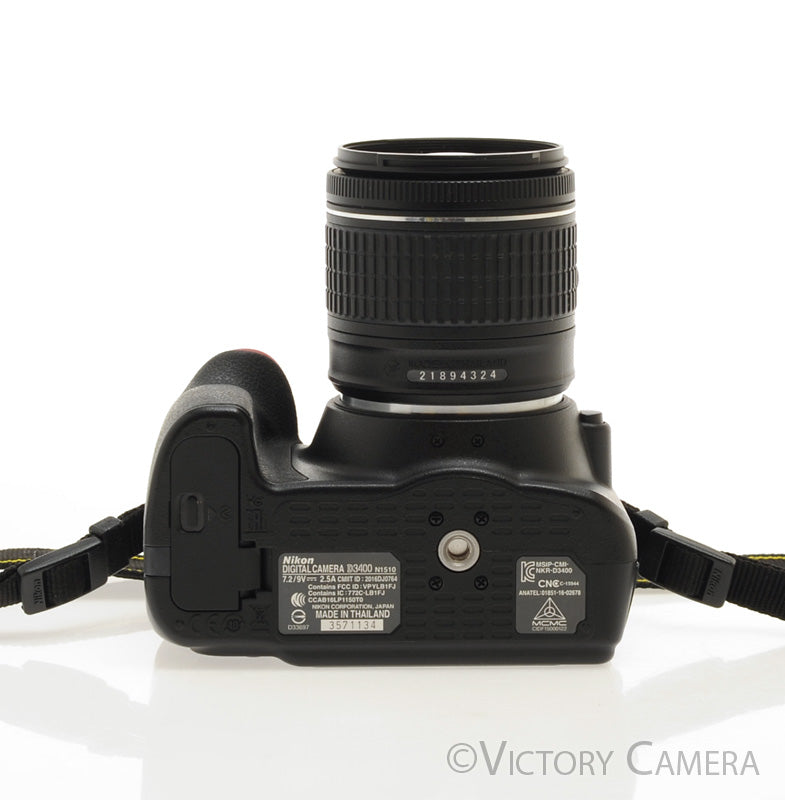 Nikon D3400 Digital SLR Camera Body 24.2mp w/ 18-55mm Lens ~2000 Shots [EXC+] - Victory Camera