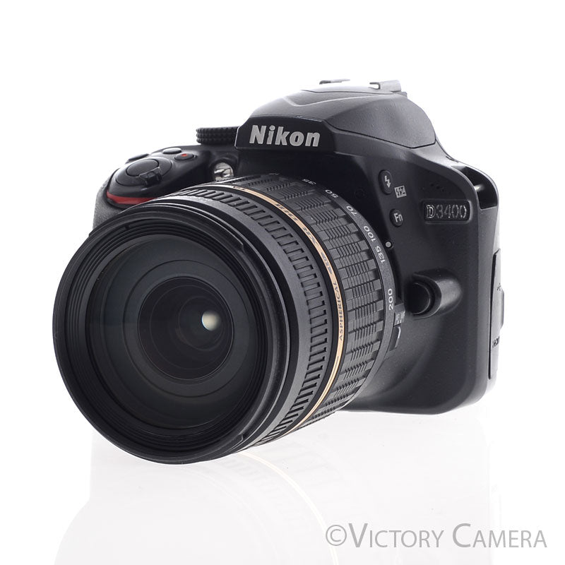 Nikon D3400 Digital SLR Camera Body 24.2mp w/ 18-200mm Lens [EXC]
