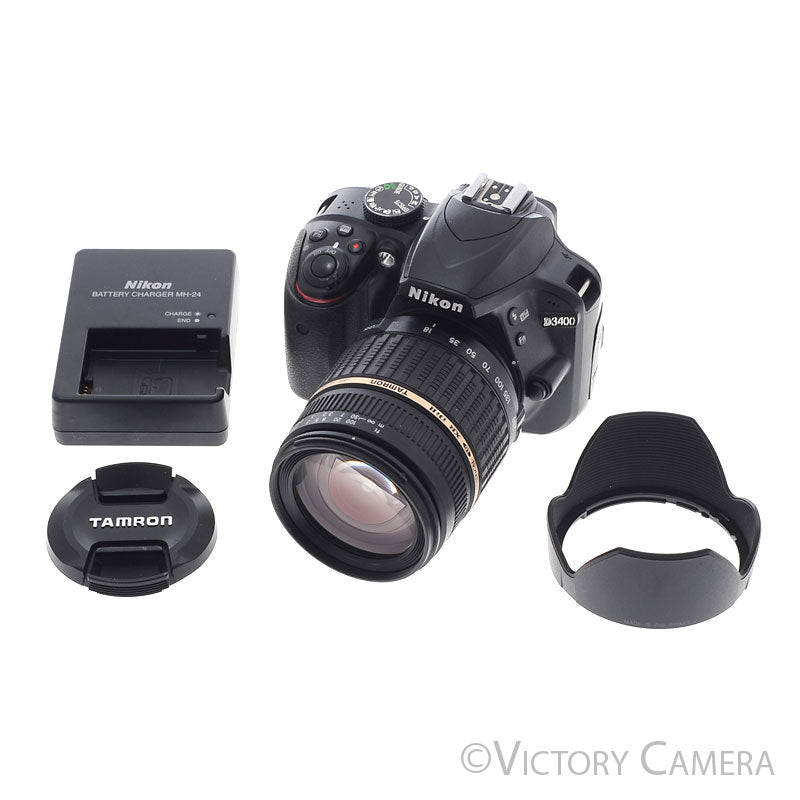 Nikon D3400 Digital SLR Camera Body 24.2mp w/ 18-200mm Lens [EXC]