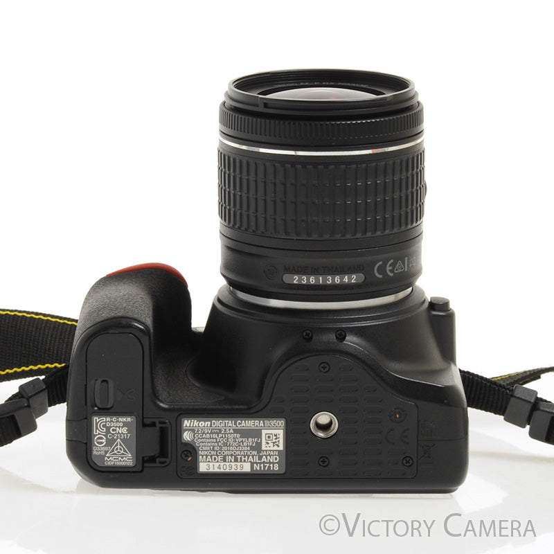 Nikon D3500 24.2MP Digital SLR Camera w/ 18-55mm Zoom Lens ~6400 Shots [MINT-] - Victory Camera