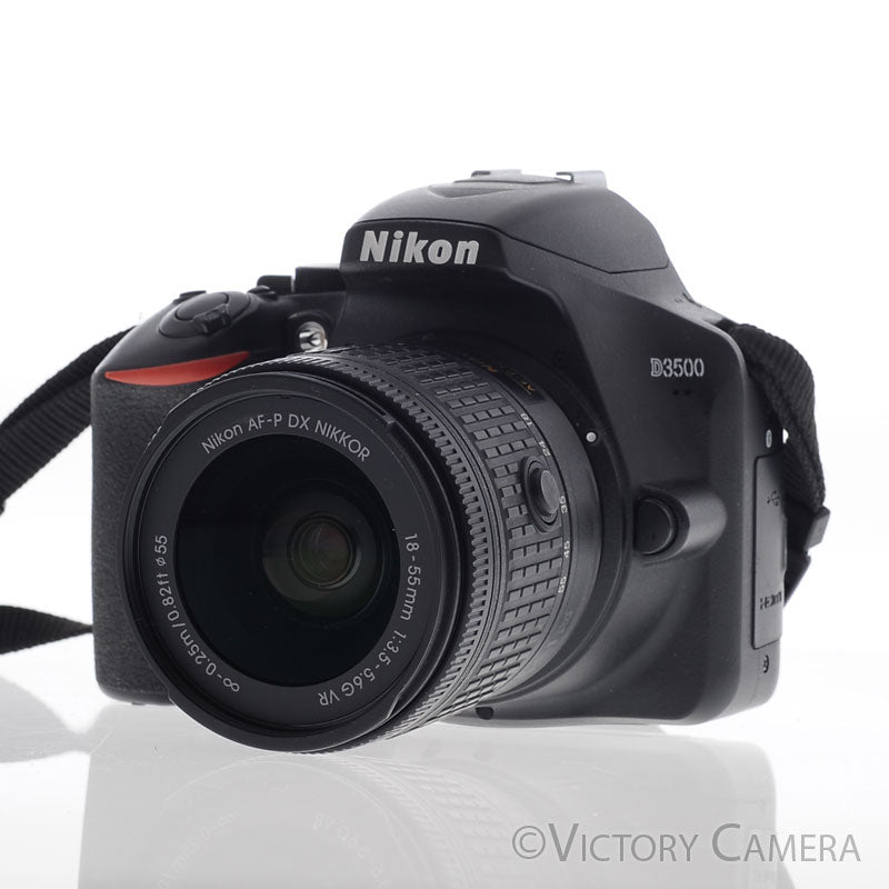Nikon D3500 24.2MP Digital SLR Camera w/ 18-55mm Zoom Lens [EXC+] - Victory Camera