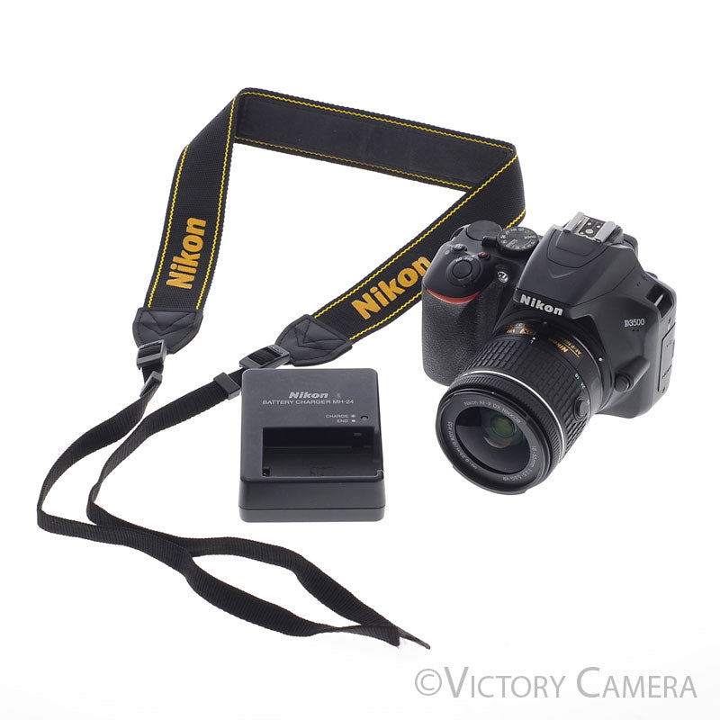 Nikon D3500 24.2MP Digital SLR Camera w/ 18-55mm Zoom Lens ~2100 Shots [EXC+]