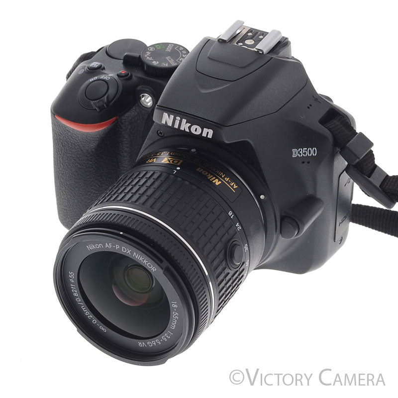 Nikon D3500 24.2MP Digital SLR Camera w/ 18-55mm Zoom Lens ~3200 Shots [MINT-] - Victory Camera