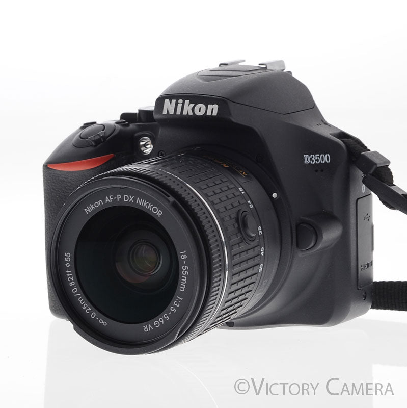 Nikon D3500 24.2MP Digital SLR Camera w/ 18-55mm Zoom Lens ~3200 Shots [MINT-] - Victory Camera