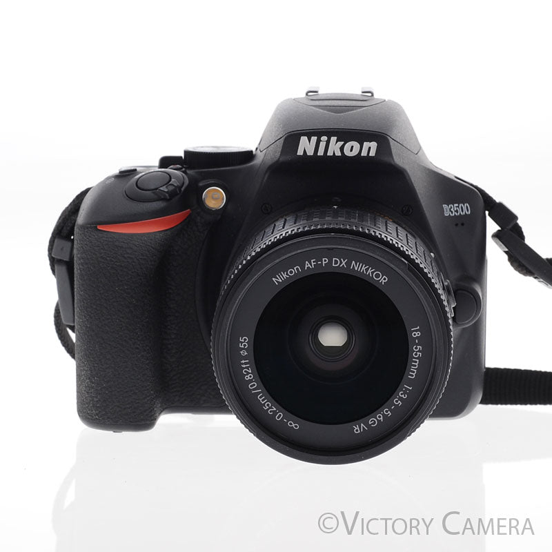 Nikon D3500 24.2MP Digital SLR Camera w/ 18-55mm Zoom Lens ~3200 Shots [MINT-] - Victory Camera