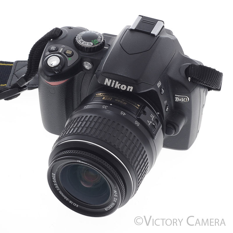 Nikon D40 6.1MP Digital SLR Camera w/ 18-55mm Zoom Lens ~5000 Shots [EXC+] - Victory Camera