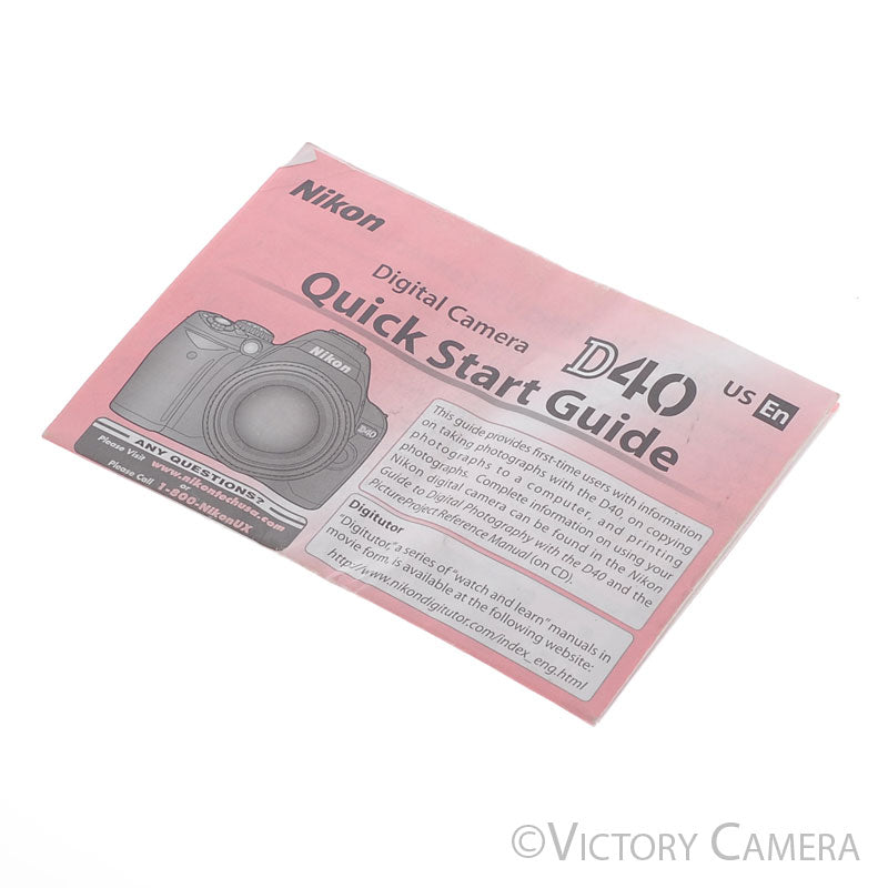 Nikon D40 6.1MP Digital SLR Camera w/ 18-55mm Zoom Lens ~5000 Shots [EXC+] - Victory Camera