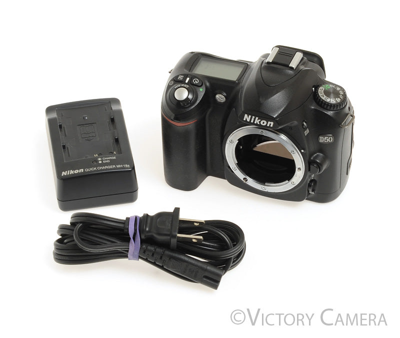 Nikon D50 6.1MP Digital SLR Camera w/ Battery &amp; Charger [EXC] - Victory Camera
