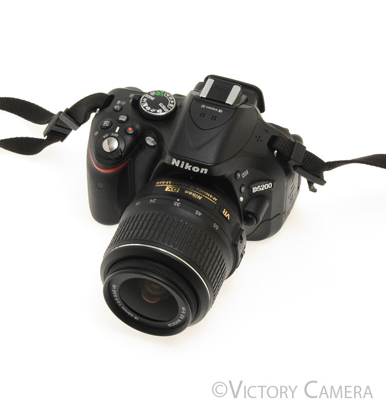 Nikon D5200 Black 24.1MP DSLR w/ 18-55mm Zoom Lens [EXC+] - Victory Camera