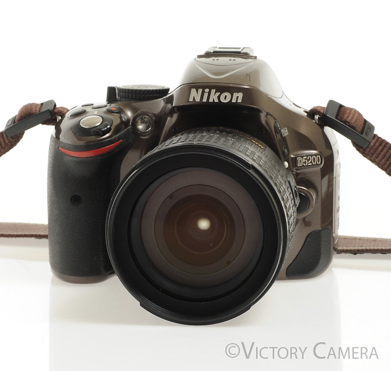 Nikon D5200 Brown 24.1MP DSLR w/ 18-70mm Zoom Lens ~7500 Shots [EXC+] - Victory Camera