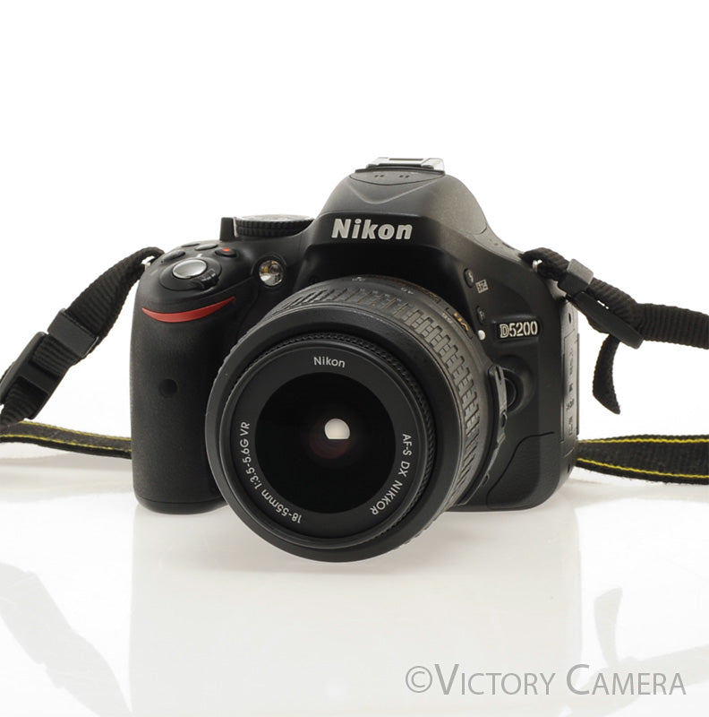 Nikon D5200 Black 24.1MP DSLR w/ 18-55mm Zoom Lens [EXC+] - Victory Camera