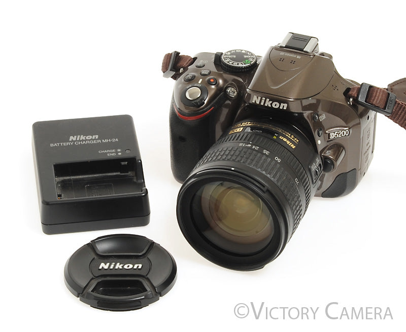 Nikon D5200 Brown 24.1MP DSLR w/ 18-70mm Zoom Lens ~7500 Shots [EXC+] - Victory Camera