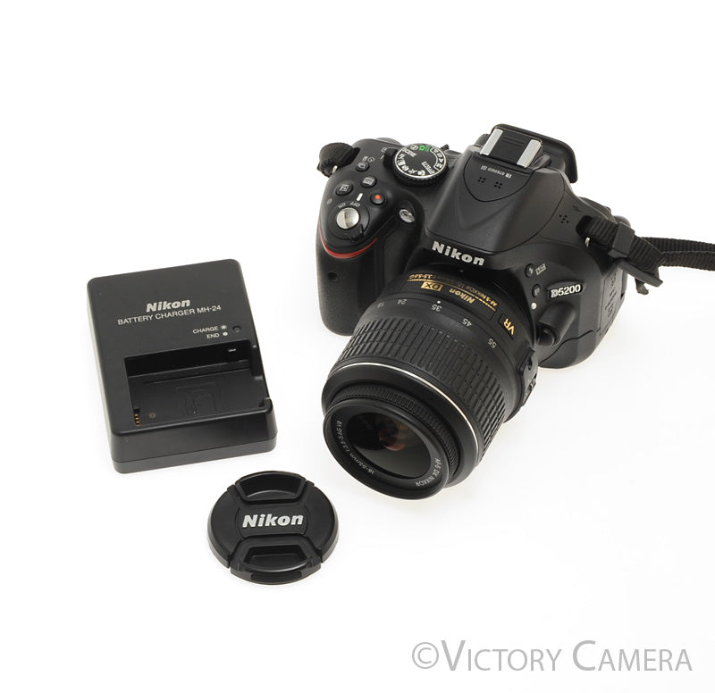 Nikon D5200 Black 24.1MP DSLR w/ 18-55mm Zoom Lens [EXC+] - Victory Camera