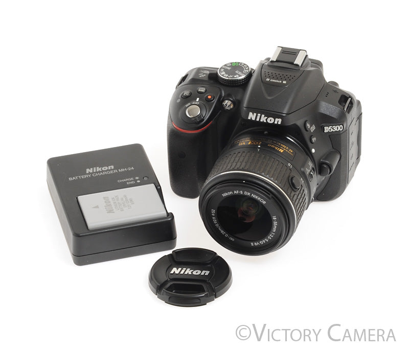 Nikon D5300 24.2MP Digital SLR Camera w/ 18-55mm Zoom Lens -Low Shutter Count-