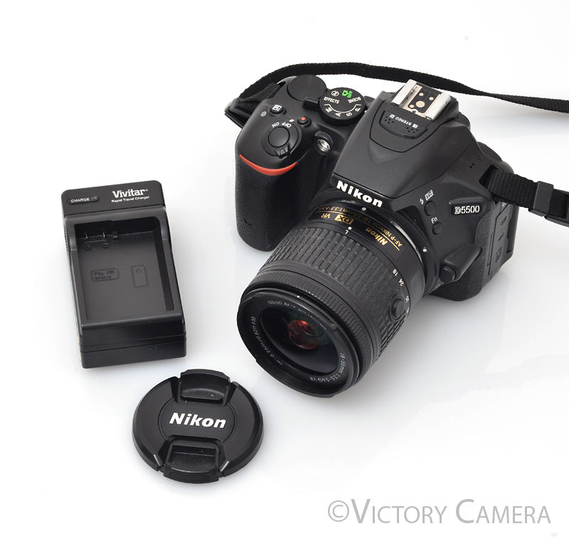Nikon D5500 24.2MP Digital SLR Camera w/ 18-55mm Lens ~3,976 Shots [EXC+] - Victory Camera