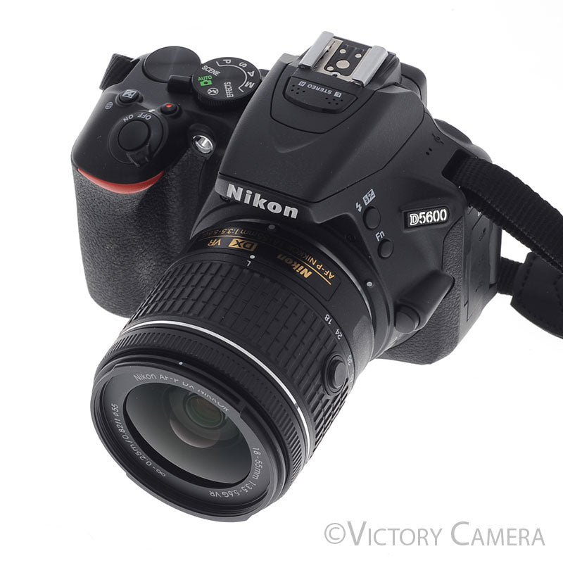 Nikon D5600 24.2MP Digital SLR Camera w/ 18-55mm Zoom Lens [EXC+] - Victory Camera