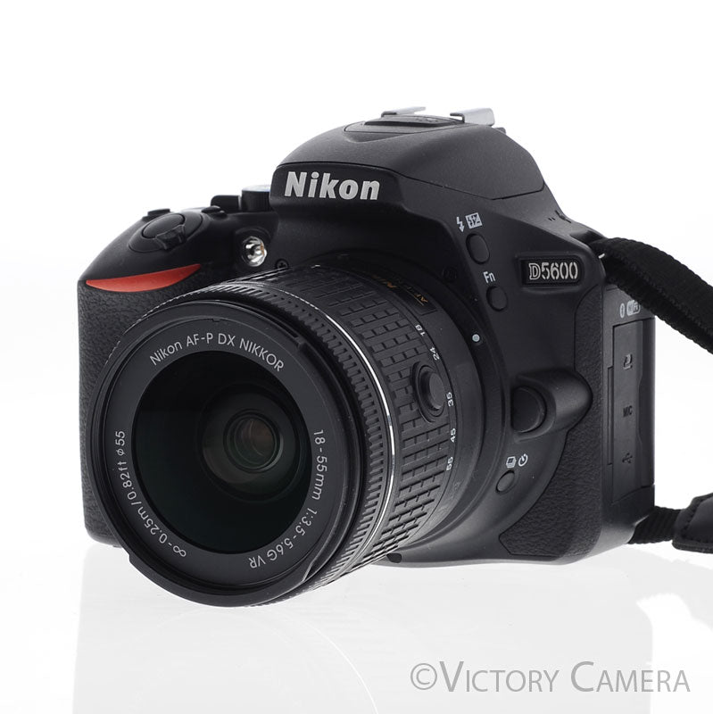 Nikon D5600 24.2MP Digital SLR Camera w/ 18-55mm Zoom Lens [EXC+] - Victory Camera