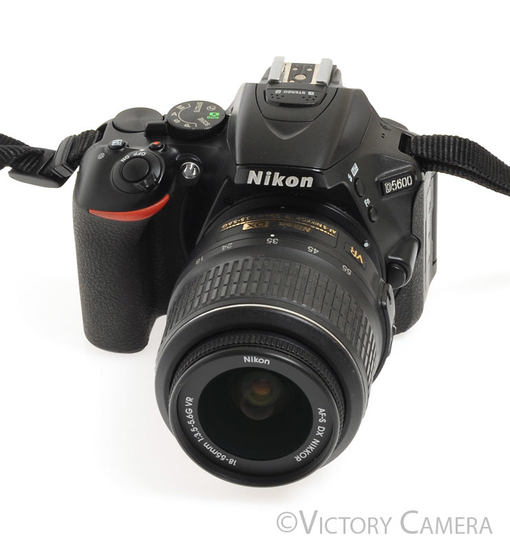 Nikon D5600 24.2MP Digital SLR Camera w/ 18-55mm Zoom Lens -~68000 Shots- - Victory Camera