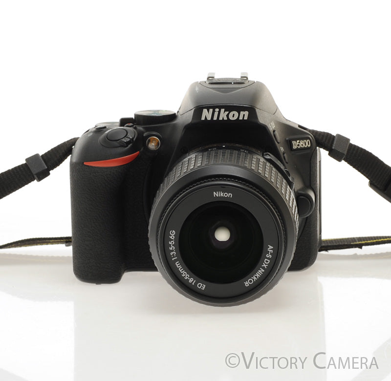 Nikon D5600 24.2MP Digital SLR Camera w/ 18-55mm Zoom Lens ~300 Shots [EXC+] - Victory Camera