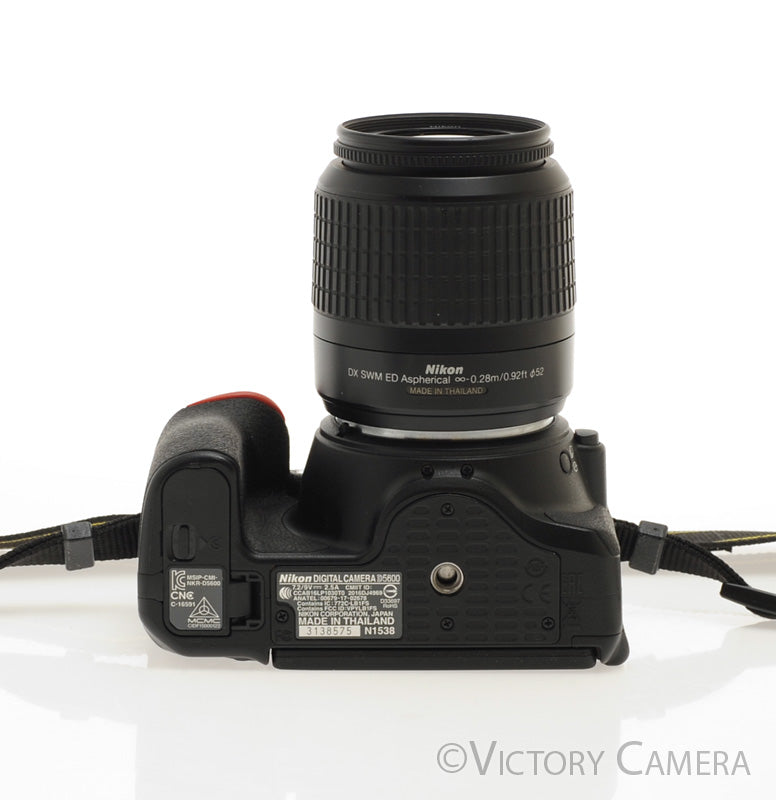 Nikon D5600 24.2MP Digital SLR Camera w/ 18-55mm Zoom Lens ~300 Shots [EXC+] - Victory Camera