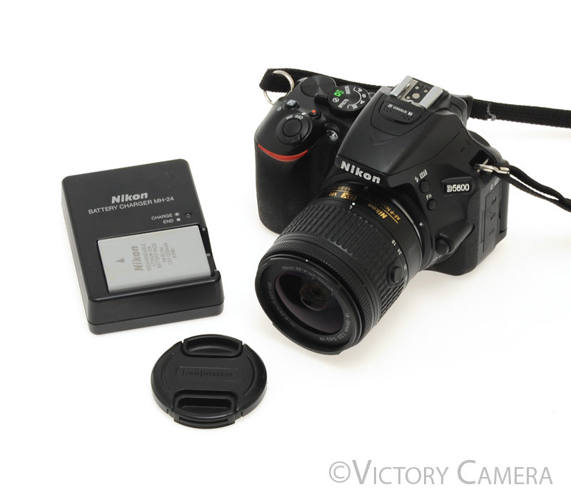 Nikon D5600 24.2MP Digital SLR Camera w/ 18-55mm Zoom Lens ~4500 Shots [EXC+] - Victory Camera
