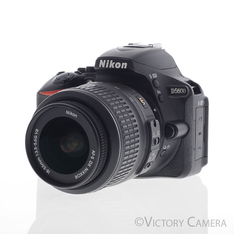 Nikon D5600 24.2MP Digital SLR Camera w/ 18-55mm Zoom Lens  [EXC+] - Victory Camera