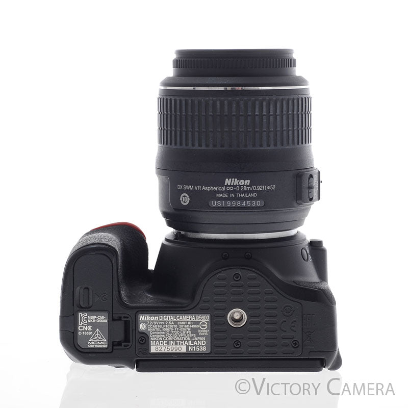 Nikon D5600 24.2MP Digital SLR Camera w/ 18-55mm Zoom Lens  [EXC+] - Victory Camera
